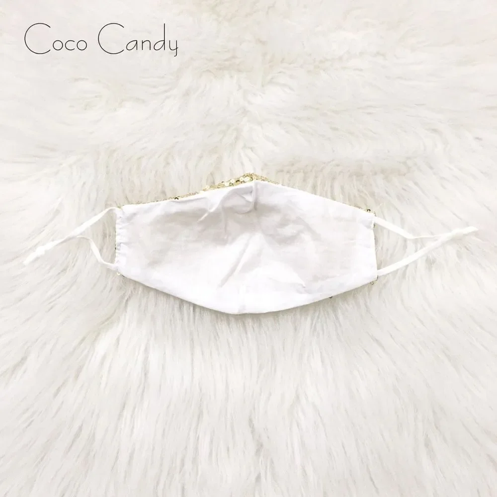 🆕Luxury Gold Sequin Face Mask